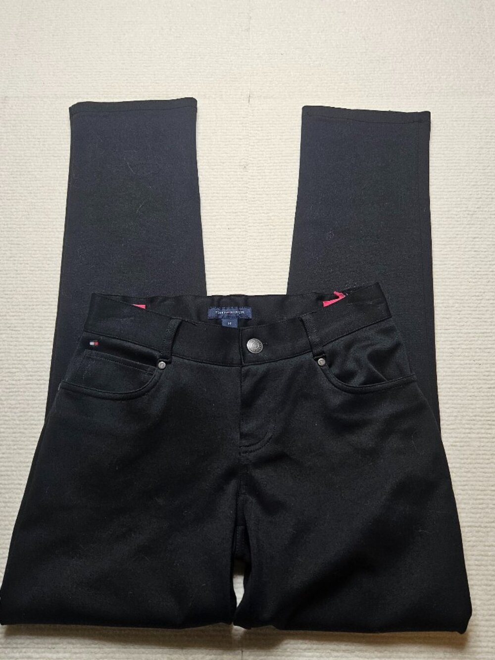 Tommy Hilfiger black skinny jeans - adjustable waist - size Girls 14